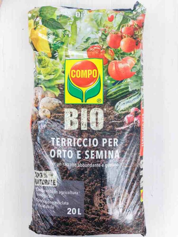 TERRICCIO BIO PER ORTO E SEMINA 20 LT COMPO